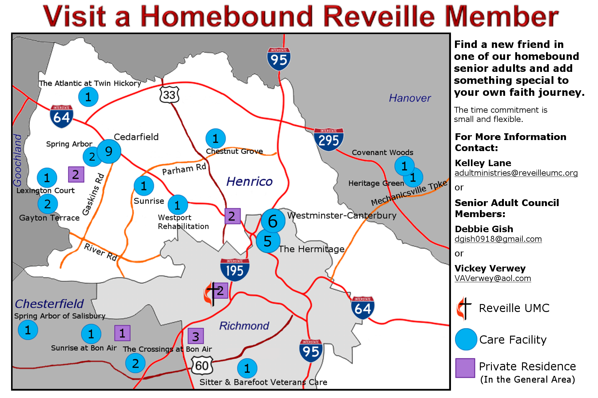 Homebound Ministry Map