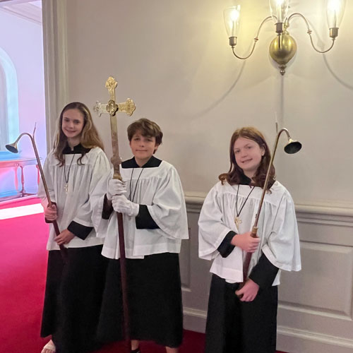 Acolyte and Crucifer in Worship