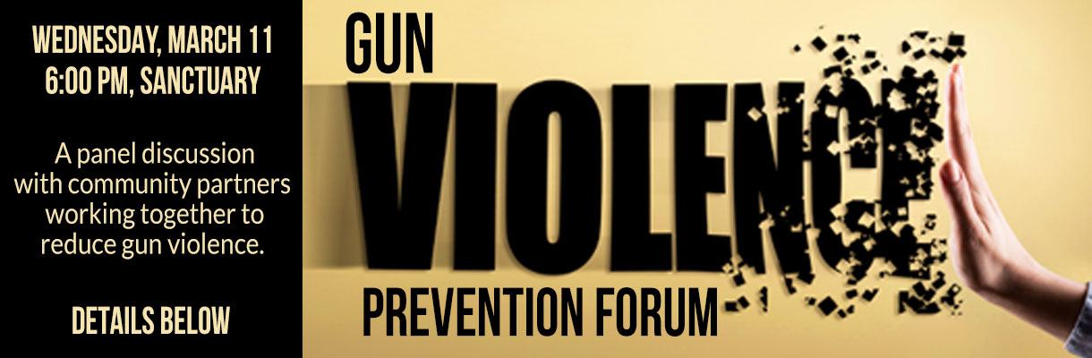 Gun Violence Prevention – webpg banner Gun Violence Prevention Forum, March 11