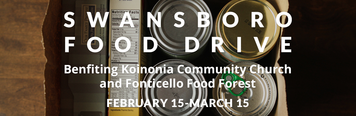 Swansboro Food Drive benefiting Koinonia and Fonticello Food Forest